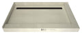 Redi Trench® 48 In x 72 In Right Dual Curb Corner Shower Pan with Back Drain and Linear Oil Rubbed Bronze Drain Grate