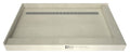 Redi Trench® 48 In x 72 In Right Dual Curb Corner Shower Pan with Back Drain and Linear Polished Chrome Drain Grate