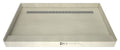 Redi Trench® 48 In x 72 In Single Curb Shower Pan with Back Drain and Linear Polished Chrome Drain Grate
