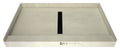 Redi Trench 60 In L x 36 In W Single Threshold Shower Pan Base with Center Trench Drain In Matte Black