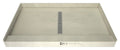 Redi Trench 36 In x 48 In Single Threshold Shower Base with Center Drain and Polished Chrome Trench Grate