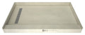 Redi Trench® 42 In x 60 In Single Curb Shower Pan with Left Drain and Linear Polished Chrome Drain Grate