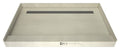 Redi Trench® 48 In x 72 In Single Curb Shower Pan with Back Drain and Linear Solid Brushed Nickel Drain Grate