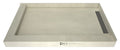 WonderFall Trench® 36 In x 60 In Left Dual Curb Corner Shower Pan with Right Drain and Linear Tileable Drain Grate