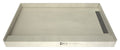 WonderFall Trench® 36 In x 60 In Single Curb Shower Pan with Right Drain and Linear Tileable Drain Grate