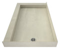 Redi Base® Double Curb Shower Pan With Right Drain, 30″D x 54″W