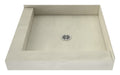Redi Base® Right Double Curb Shower Pan With Center Drain, 42″D x 42″W