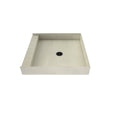 32 inch D x 32 inch W, Fully Integrated Shower Pan with Center PVC Drain in Matte Black