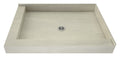 Redi Base® Right Double Curb Shower Pan With Center Drain, 42″D x 36″W