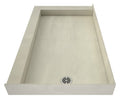 Redi Base® Double Curb Shower Pan With Right Drain, 30″D x 48″W