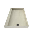 36 inch D x 72 inch W, Fully Integrated Shower Pan with Right PVC Drain in Brushed Nickel