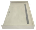 Redi Trench® 43 In x 60 In Barrier Free Shower Pan with Back Drain and Linear Polished Chrome Drain Grate