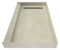 Redi Trench® 30 In x 54 In Single Curb Shower Pan with Left Drain and Linear Tileable Drain Grate