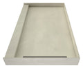 WonderFall Trench® 48 In x 60 In Single Curb Shower Pan with Right Drain and Linear Tileable Drain Grate