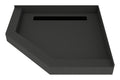 Redi Neo 40 in. L x 40 in. W Triple Threshold Corner Shower Pan Base with Left Drain and Matte Black Grate