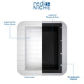Redi Niche® Double Recessed Shelf, 16"W x 34"H x 4"D RND1620S14