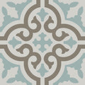  Patterned Deco floor tile with classic art-inspired design