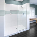 2100 Series 34 in. W x 76 in. H Frameless Shower Screen