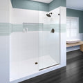 2100 Series 34 in. W x 76 in. H Frameless Shower Screen