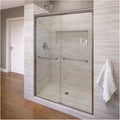 2200 Series 41 in. W x 76 in. H Semi-Frameless Swing Shower Door with Fixed Panel