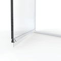 2200 Series 41 in. W x 76 in. H Semi-Frameless Swing Shower Door with Fixed Panel