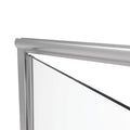2200 Series 41 in. W x 76 in. H Semi-Frameless Swing Shower Door with Fixed Panel