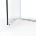 2200 Series 41 in. W x 76 in. H Semi-Frameless Swing Shower Door with Fixed Panel