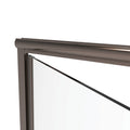2200 Series 41 in. W x 76 in. H Semi-Frameless Swing Shower Door with Fixed Panel