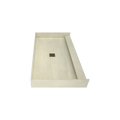 Redi Base® 30 In x 54 In Single Curb Tileable Shower Pan Base with Center Drain