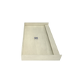 Redi Base® 30 In x 54 In Single Curb Tileable Shower Pan Base with Center Drain