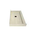 Redi Base® 30 In x 54 In Right Double Threshold Corner Tileable Shower Pan Base with Center Drain