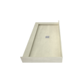 Redi Base® 30 In x 60 In Left Double Threshold Corner Tileable Shower Pan Base with Center Drain