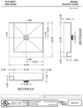 Redi Base® 32 In x 32 In Left Double Threshold Corner Tileable Shower Pan Base with Center Drain