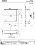 Redi Base® 32 In x 32 In Right Double Threshold Corner Tileable Shower Pan Base with Center Drain