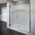 3200 Series 47-9/16 in. W x 72 in. H Frameless Swing Shower Door with Fixed Panel