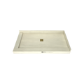 Redi Base® 34 In x 60 In Left Double Threshold Corner Tileable Shower Pan Base with Center Drain