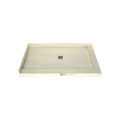 Redi Base® 34 In x 60 In Right Double Threshold Corner Tileable Shower Pan Base with Center Drain