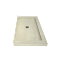 Redi Base® 34 In x 60 In Triple Curb Tileable Shower Pan Base with Center Drain