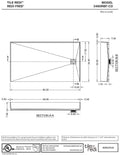 Redi Free® 34 In x 60 In Barrier Free Tileable Shower Pan Base with Right Drain