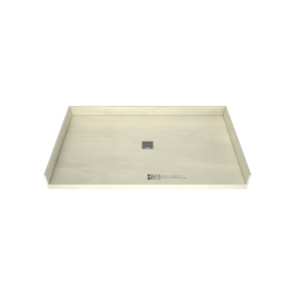 Redi Free® 35 In x 60 In Barrier Free Tileable Shower Pan Base with Center Drain