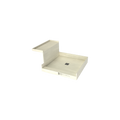 Base'N Bench® 36 In x 48 In Single Curb Tileable Shower Pan Base with Center Drain and Bench