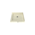 Redi Base® 36 In x 36 In Left Double Threshold Corner Tileable Shower Pan Base with Center Drain