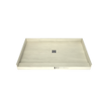 Redi Base® 37 In x 60 In Single Curb Tileable Shower Pan Base with Center Drain
