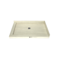 Redi Base® 37 In x 60 In Left Double Threshold Corner Tileable Shower Pan Base with Center Drain