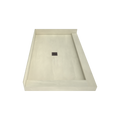 Redi Base® 37 In x 60 In Left Double Threshold Corner Tileable Shower Pan Base with Center Drain