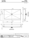 Redi Base® 37 In x 60 In Left Double Threshold Corner Tileable Shower Pan Base with Center Drain