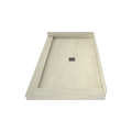 Redi Base® 37 In x 60 In Right Double Threshold Corner Tileable Shower Pan Base with Center Drain