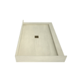 Redi Base® 37 In x 60 In Right Double Threshold Corner Tileable Shower Pan Base with Center Drain