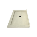Redi Base® 37 In x 60 In Triple Curb Tileable Shower Pan Base with Center Drain