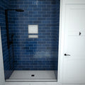 Redi Base® 37 In x 72 In Single Curb Tileable Shower Pan Base with Center Drain